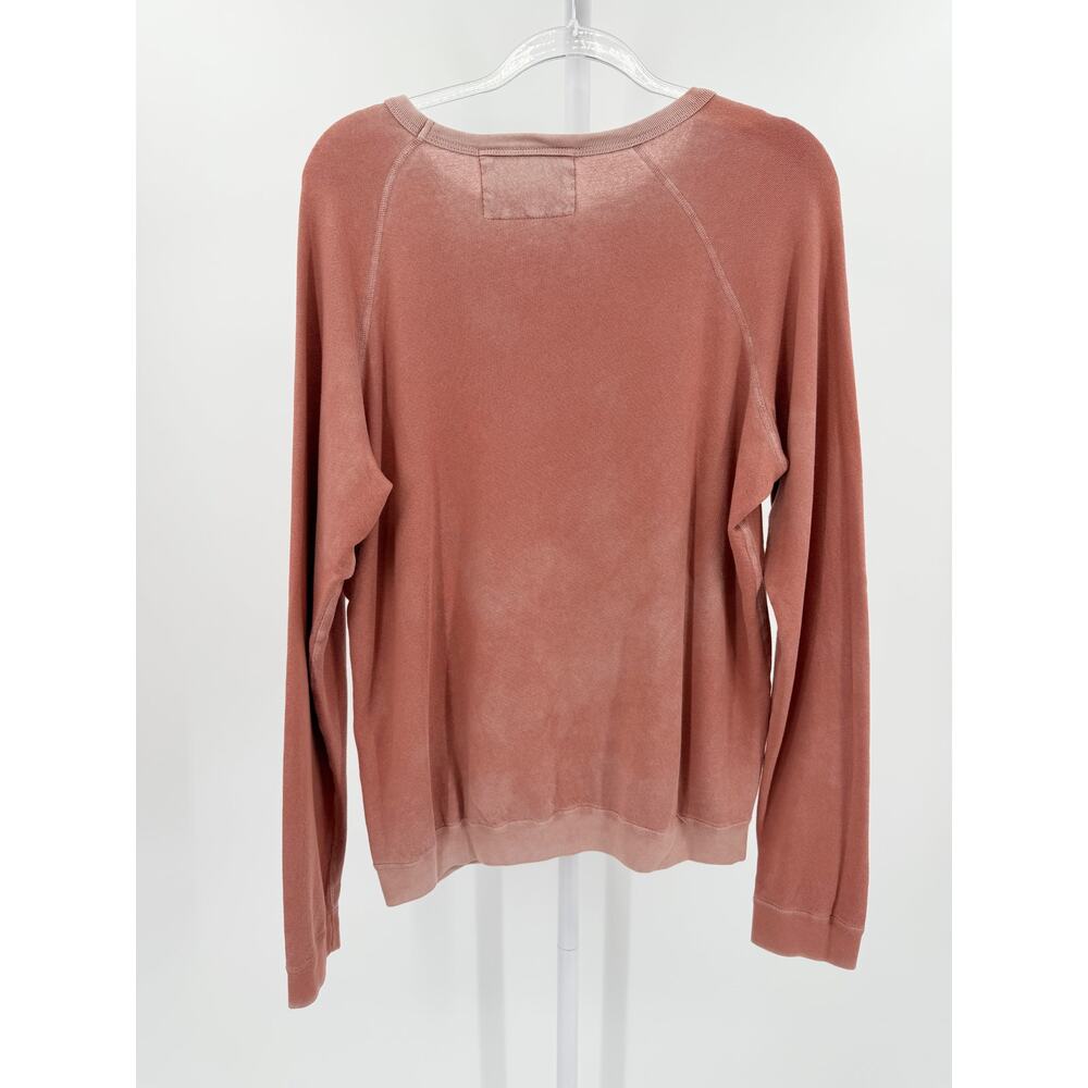 FREECITY Lucky Rabbit Sweatshirt Large NWT Rust Orange Faded Hunky Dory Raglan - Picture 4 of 5